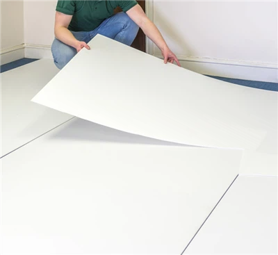 Protection du sol en plastique ondulé - Bouclier de surface durable et polyva...