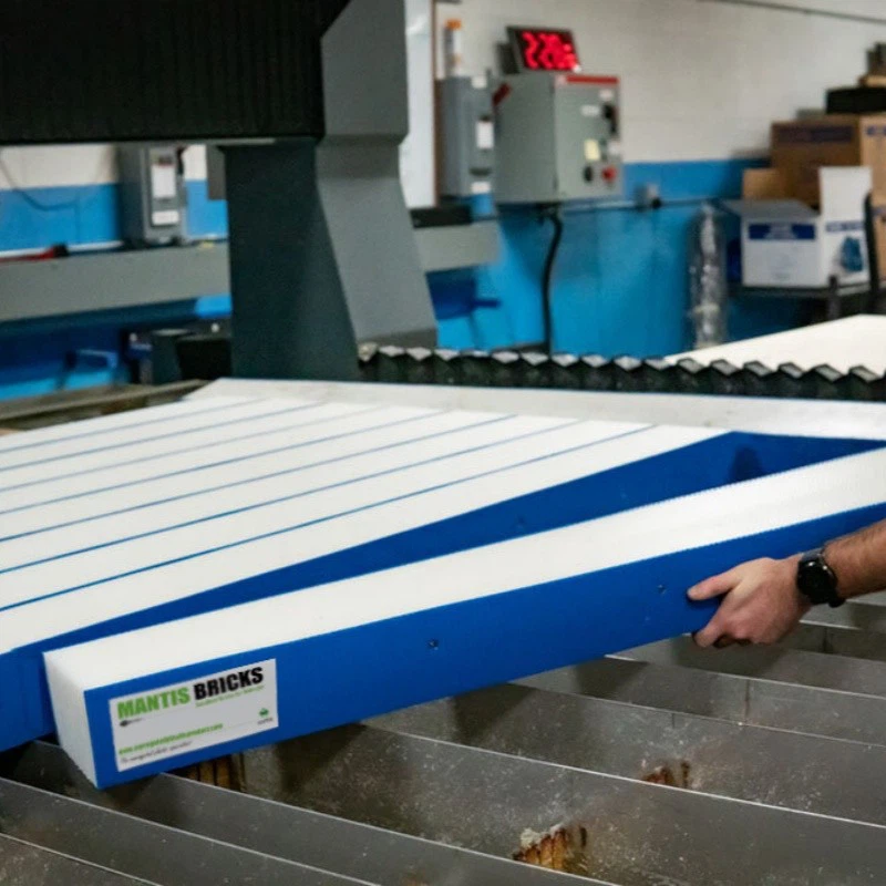 Mantis Waterjet Cutting Bricks factory