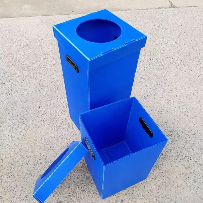 Poubelle de recyclage en plastique ondulé PP